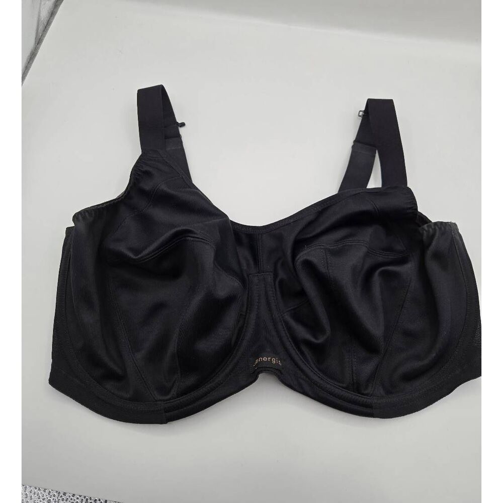 Elomi Energise Bra Size US 36I Moisture Wicking Full Figure Black
